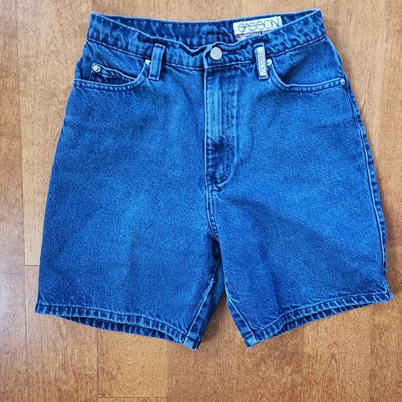 Vintage 80s Sasson Jeanswear Denim Bermuda Shorts size 7/8 - Picture 1 of 5